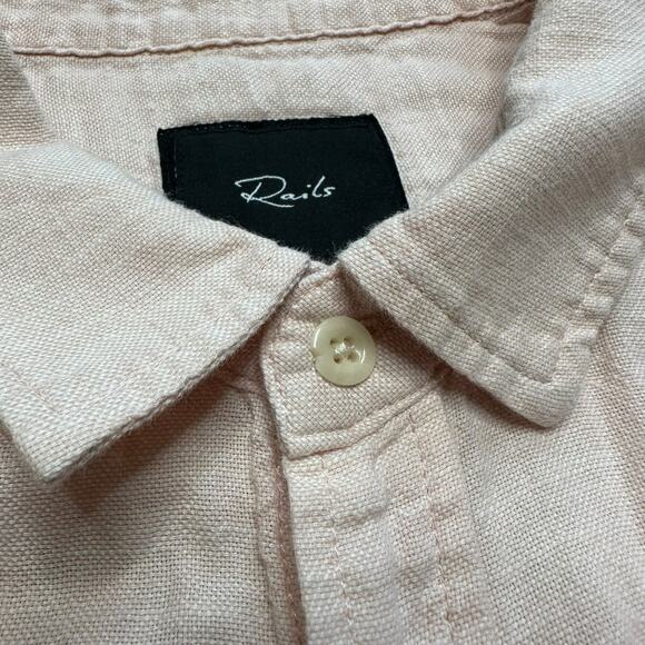 RAILS Wyatt Light Pink Long Sleeve Button Down Shirt Men's Size XXL Ebi - Picture 3 of 9